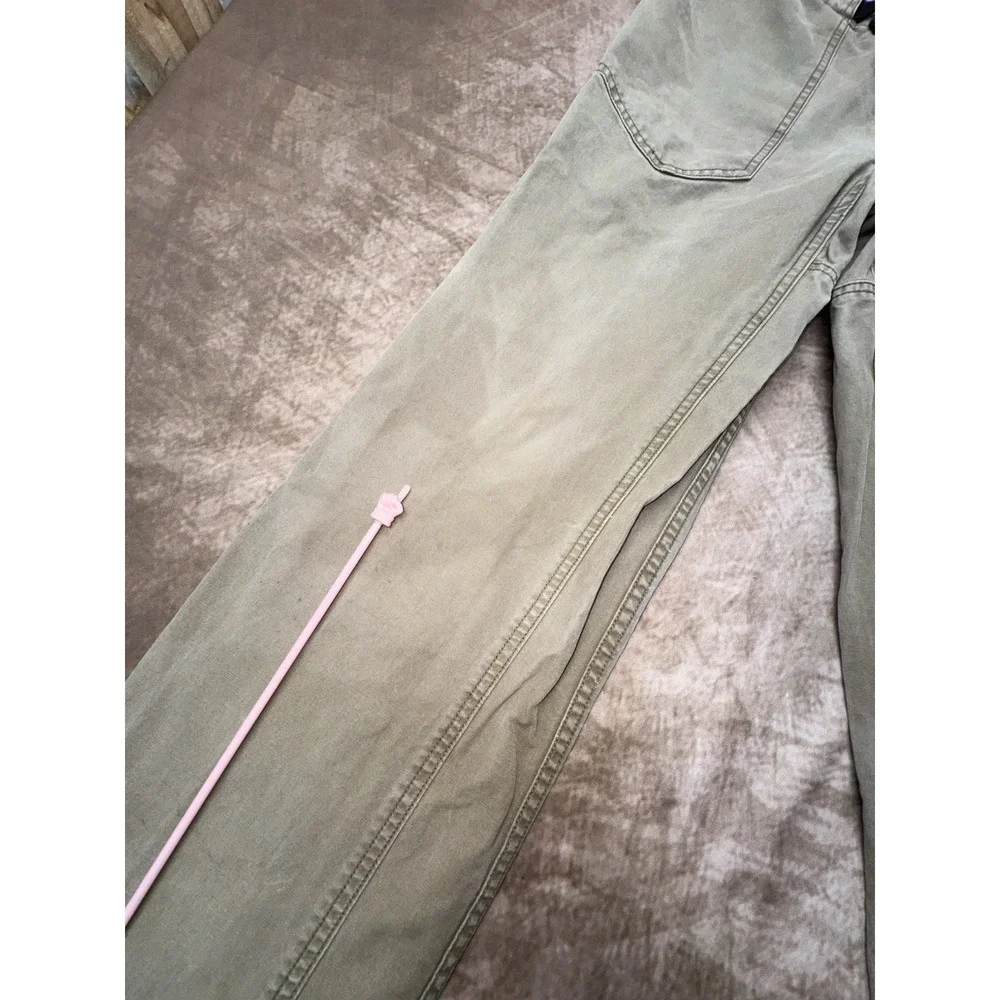 90s Eastern Mountain Sports Mens 31 X 30 Hiking Pants Brown Canvas Belted Cargo